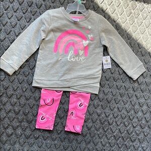 Gray and Pink Rainbow Love Outfit